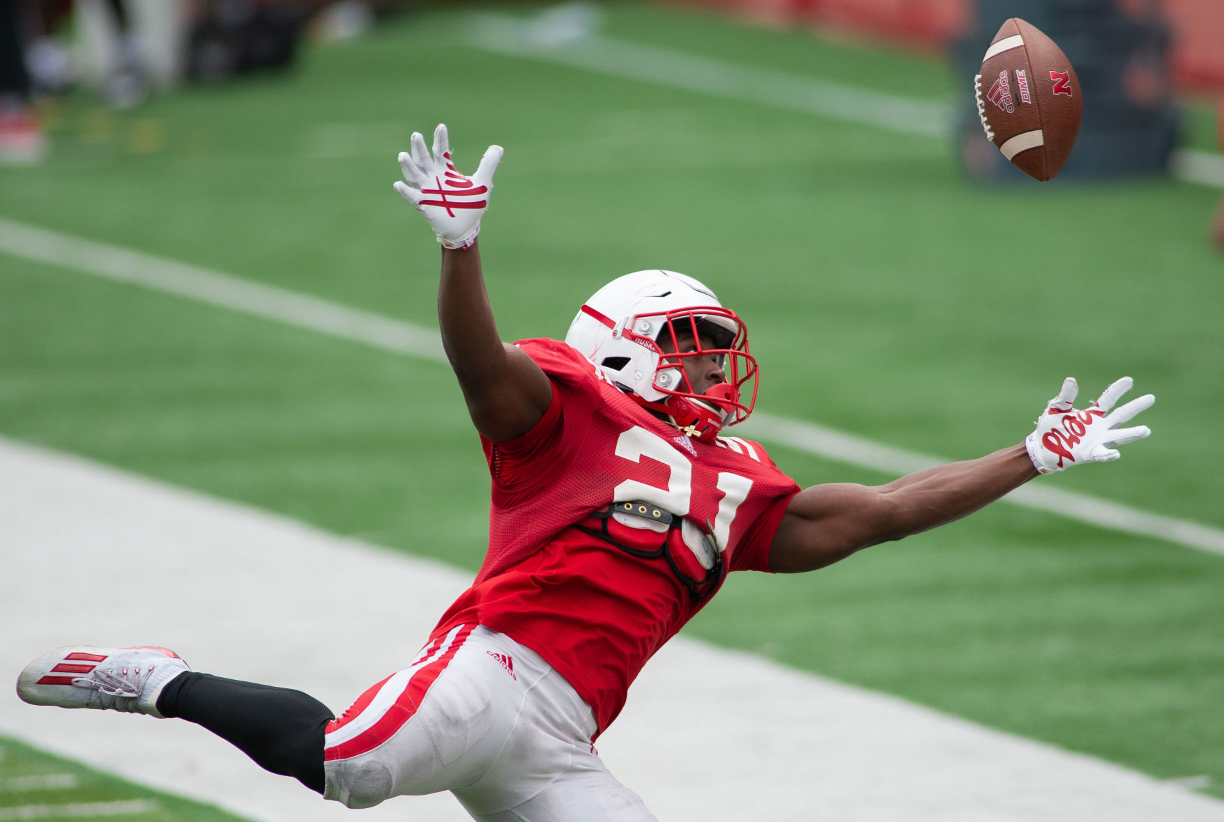 Nebraska football practice, 4.17